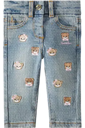 MONNALISA Baby embroidered jeans