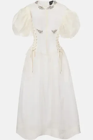 Simone Rocha Embellished silk corset gown