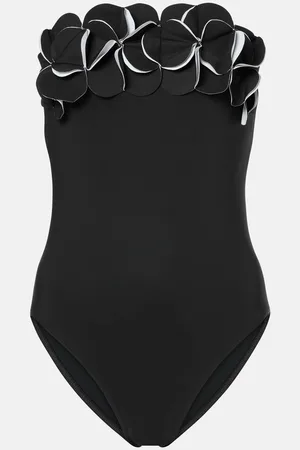 Karla Colletto Tera embroidered bandeau swimsuit