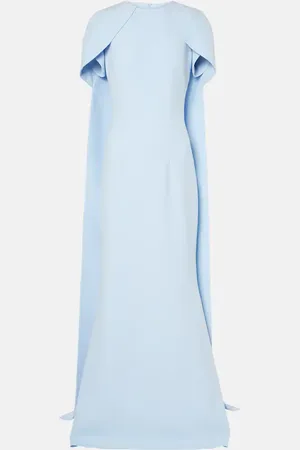 Safiyaa Ginko caped crÃªpe gown
