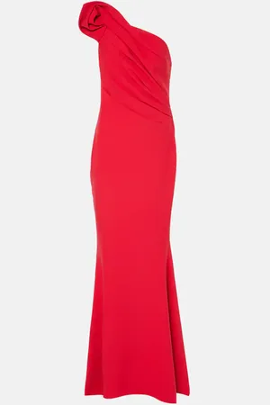 Safiyaa Tanna one-shoulder crÃªpe gown