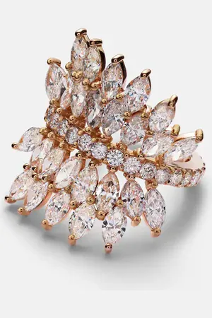 Shay Marquise Butterfly 18kt rose ring with diamonds