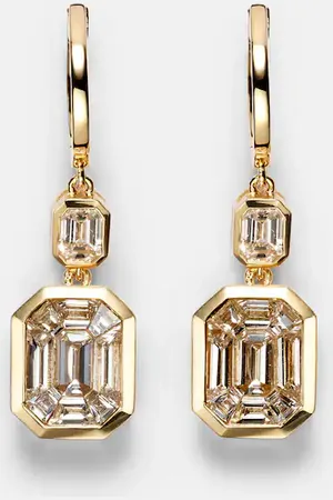 Shay Illusion 18kt drop earrings with diamonds