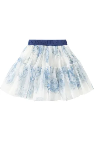 MONNALISA Printed tulle skirt