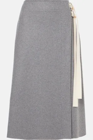 Jil Sander Wool-blend wrap skirt