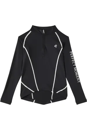 Perfect Moment Logo jersey half-zip top