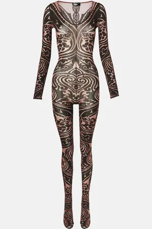 Wolford X Etro Tattoo paisley catsuit