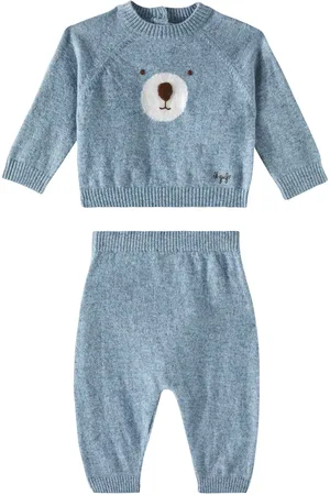 Il gufo Baby virgin wool sweatshirt and sweatpants set