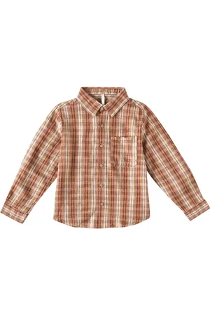 Rylee + Cru Plaid linen-blend shirt