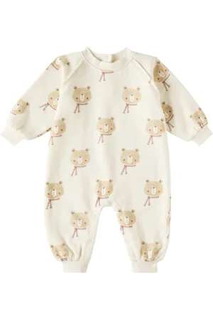 Rylee + Cru Baby Bears cotton-blend onesie
