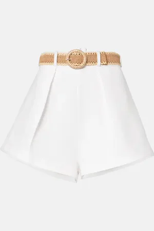 ZIMMERMANN Acacia Tuck high-rise cotton shorts