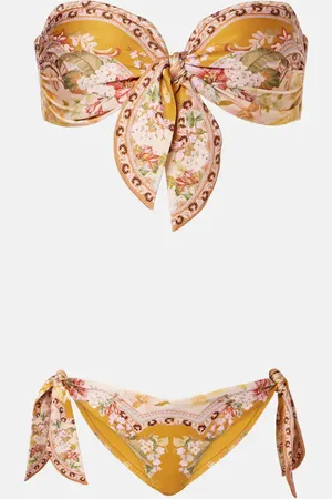 ZIMMERMANN Wylie Scarf Tie floral bikini