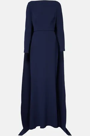 Safiyaa Ginevra crystal-embellished crÃªpe gown