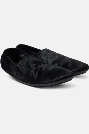 The Row Vincit pony hair slip-on shoes