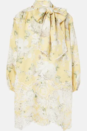 ZIMMERMANN Acacia embroidered floral linen minidress