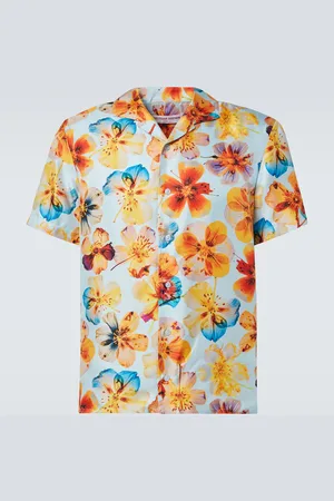 Orlebar Brown Hibbert floral silk bowling shirt