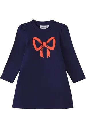 Mini Rodini Bow-detail cotton sweatshirt dress