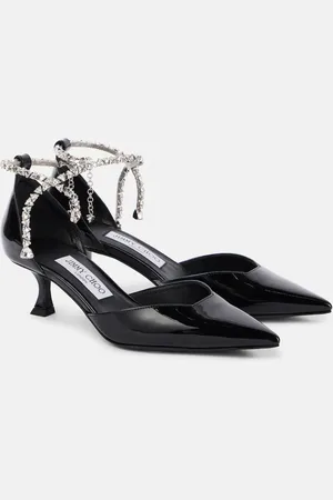 Jimmy Choo Stevie 30 embellished patent leather pumps