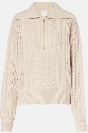 Varley Camello cable-knit half-zip sweater