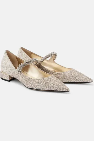 Jimmy Choo Bing glitter ballet flats