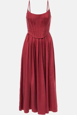 ZIMMERMANN Silk satin bustier dress
