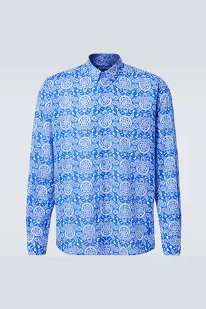 Vilebrequin Printed cotton voile shirt