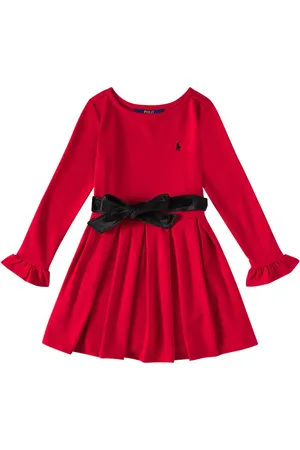 Ralph Lauren Sash-detail and ruffle-trimmed dress
