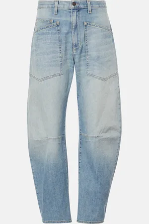 NILI LOTAN Shon high-rise barrel-leg jeans