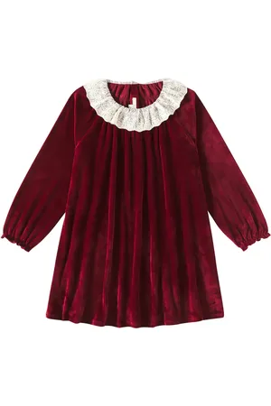 Konges Sløjd Konges SlÃ¸jd Venola lace-trimmed velvet dress
