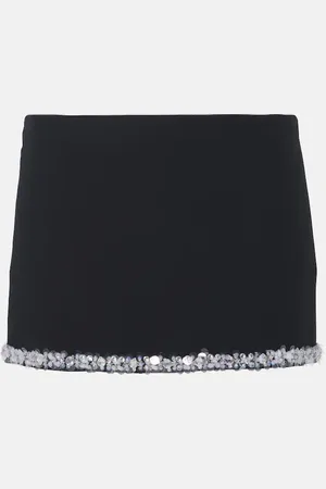 Gucci Sequined silk and wool crÃªpe cady miniskirt