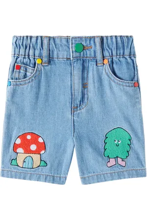 Stella McCartney Baby embroidered denim shorts