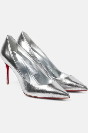 Christian Louboutin Kate 85 metallic leather pumps