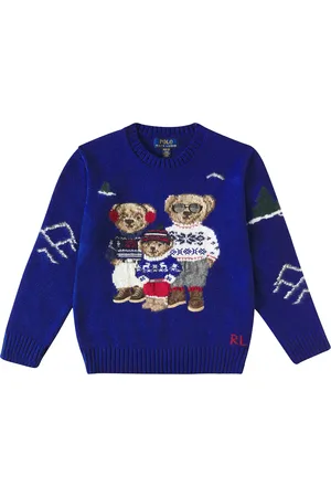 Ralph Lauren Polo Bear Family cotton and wool sweater
