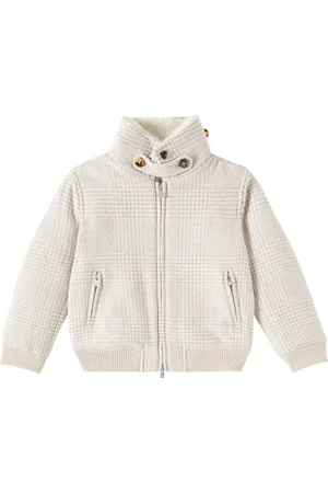 Brunello Cucinelli Prince of Wales check padded bomber jacket