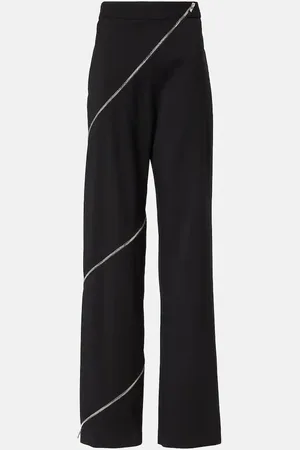 Alaïa AlaÃ¯a Spiral cotton wide-leg pants