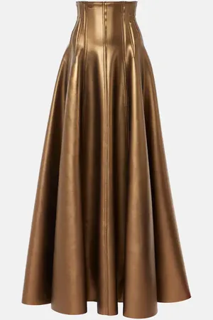 Norma Kamali Grace faux leather maxi skirt