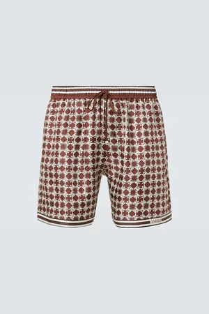 AMIRI Printed silk twill shorts