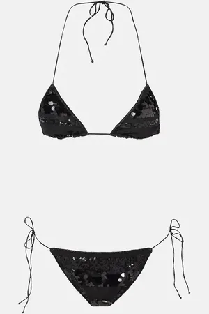 Oseree OsÃ©ree Sequined striped bikini