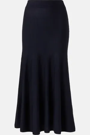 Khaite Mayu wool midi skirt