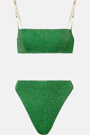Oseree OsÃ©ree LumiÃ¨re O Chain lamÃ© bikini
