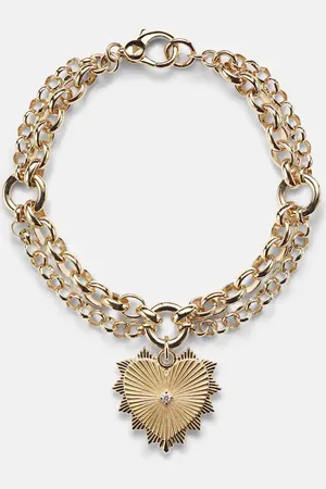 Foundrae True Love 18kt charm bracelet with diamond