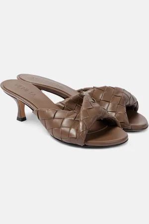 Bottega Veneta Blink Intrecciato 50 leather mules
