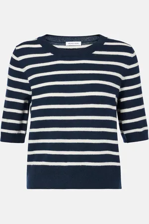 VERONICA BEARD Shana striped cashmere sweater