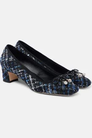 Jimmy Choo Elme 45 bow-detail tweed pumps