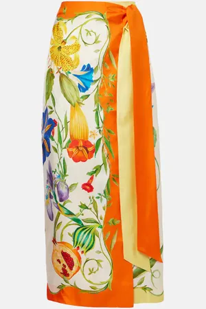ALÉMAIS AlÃ©mais Flores silk beach cover-up