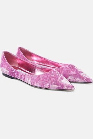 Jimmy Choo Love velvet ballet flats