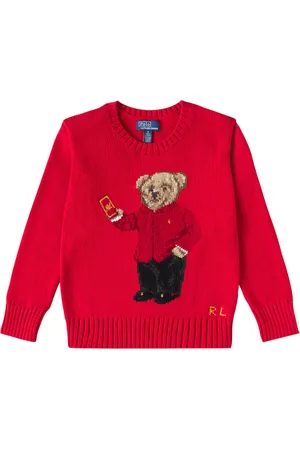 Ralph Lauren Polo Bear embroidered cotton sweater