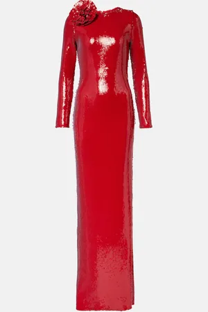RODARTE Floral-appliquÃ© sequined gown