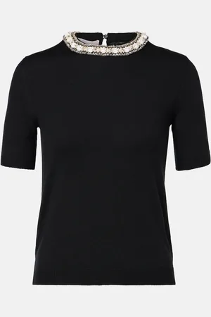 VALENTINO Embroidered virgin wool top