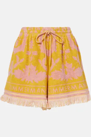 ZIMMERMANN Wylie fringed cotton terry shorts